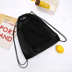 Drawstring Mesh Bags Gym Sports Storage Backpack