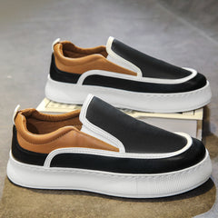 Men's Chunky Stitched Slip On Loafers Casual Outdoor Shoes