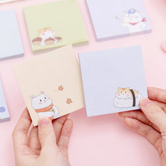 4pcs Four Seasons Bear Hamster Memo Pad Sticky Notes Escolar Papelaria