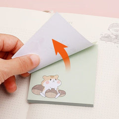 4pcs Four Seasons Bear Hamster Memo Pad Sticky Notes Escolar Papelaria