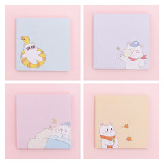 4pcs Four Seasons Bear Hamster Memo Pad Sticky Notes Escolar Papelaria