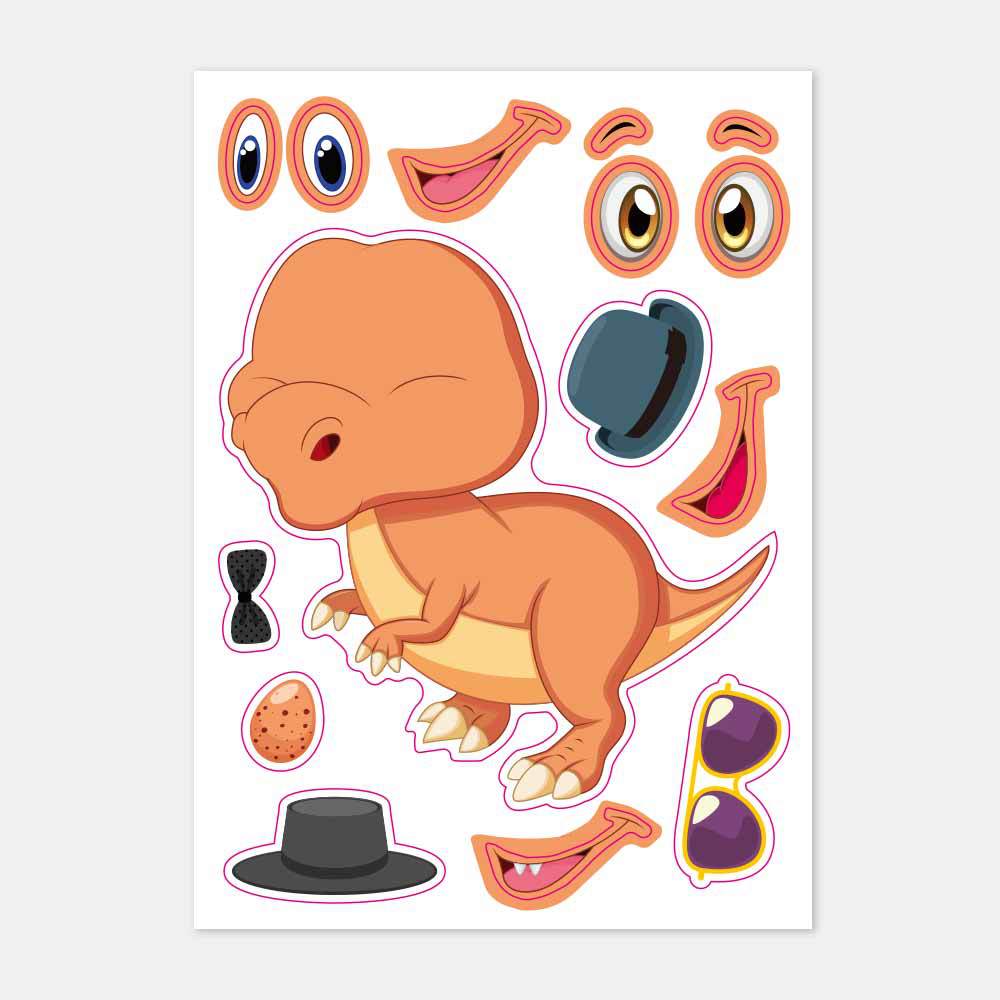 Dinosaur Puzzle Sticker Hand Ledger Cartoon Waterproof Puzzle