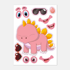 Dinosaur Puzzle Sticker Hand Ledger Cartoon Waterproof Puzzle