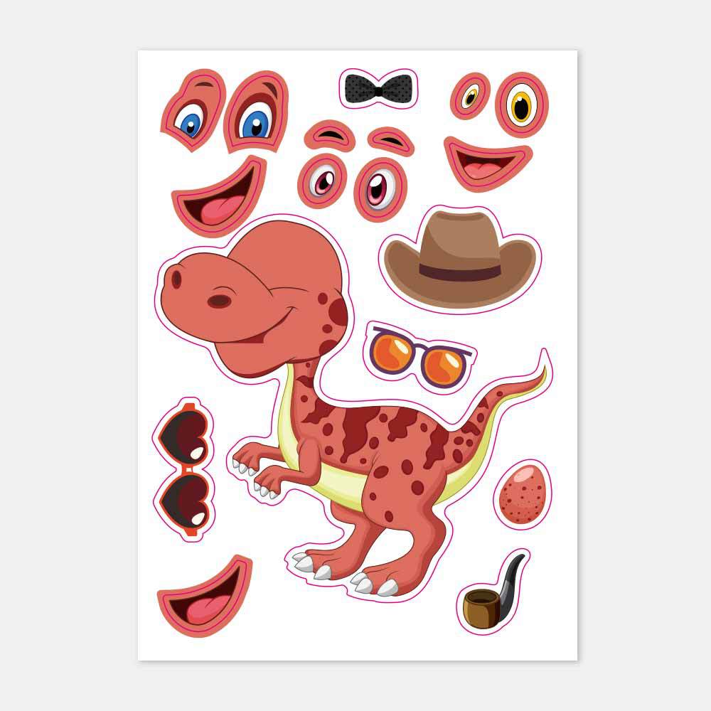 Dinosaur Puzzle Sticker Hand Ledger Cartoon Waterproof Puzzle