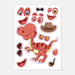 Dinosaur Puzzle Sticker Hand Ledger Cartoon Waterproof Puzzle