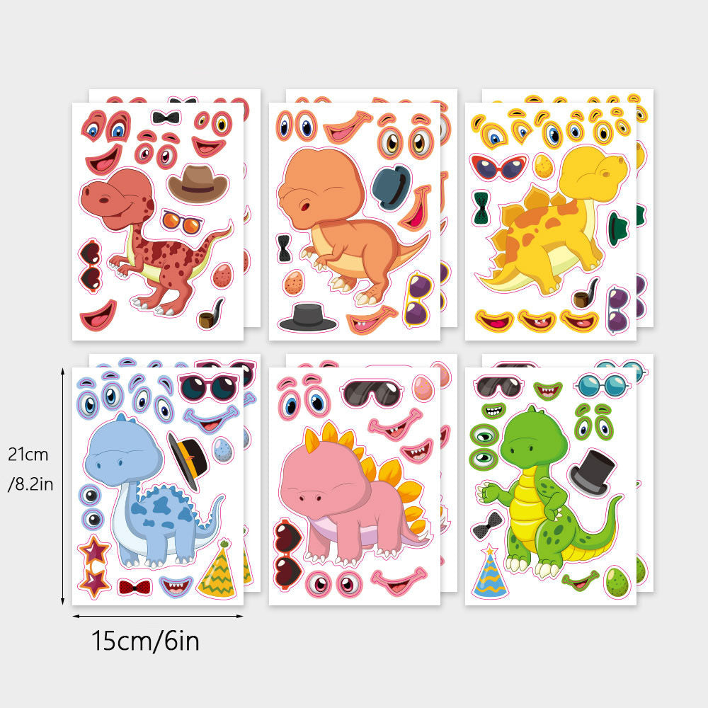 Dinosaur Puzzle Sticker Hand Ledger Cartoon Waterproof Puzzle
