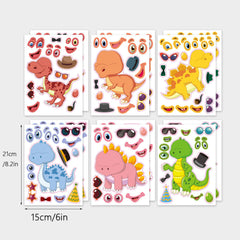 Dinosaur Puzzle Sticker Hand Ledger Cartoon Waterproof Puzzle