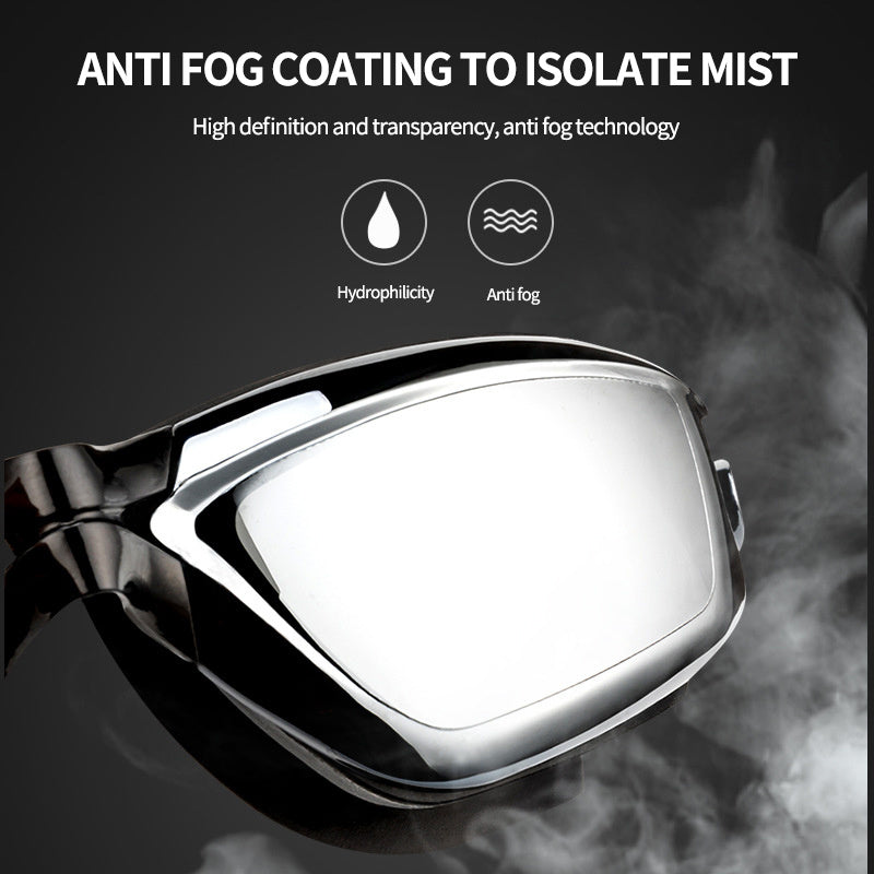 5pcs Adult Electroplated Swimming Goggles With Earbuds