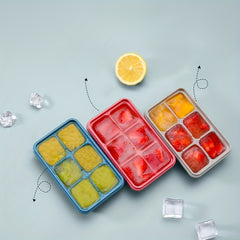 Portable Silicone Ice Cube Tray for Whiskey and Cocktails