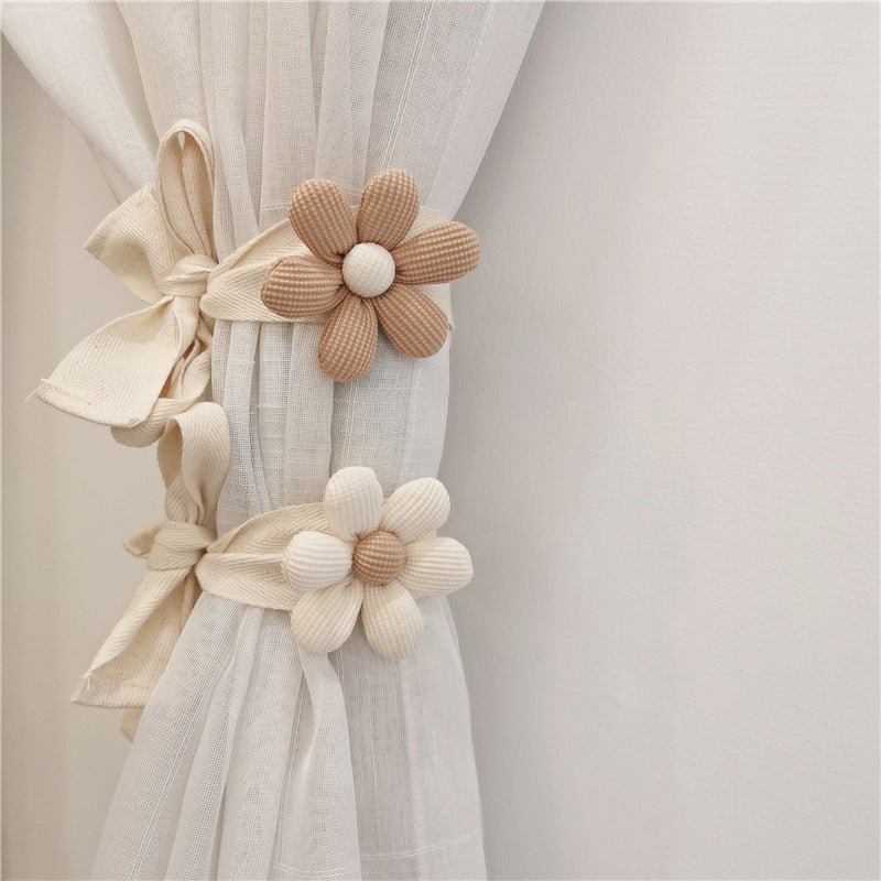 3D Flower Curtain Tieback and Hanging Ornament for Bedroom and Living Room Decor