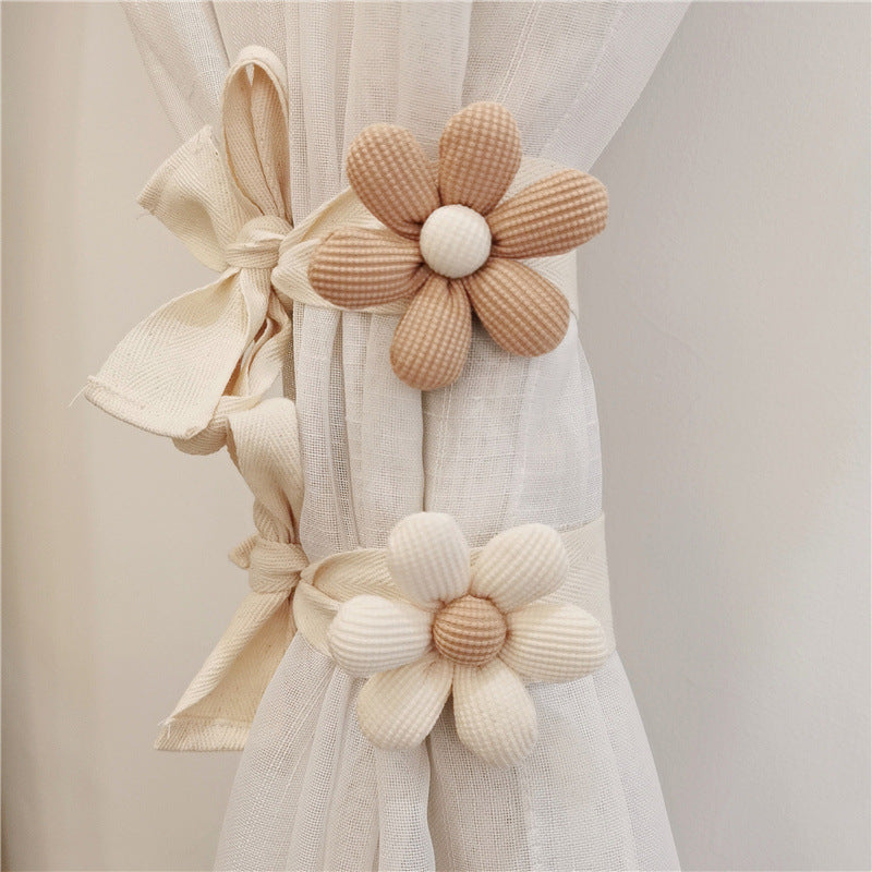 3D Flower Curtain Tieback and Hanging Ornament for Bedroom and Living Room Decor