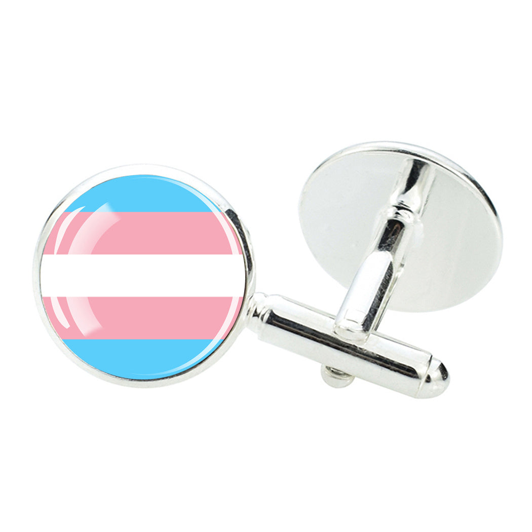Rainbow Pride Cufflinks Men Shirt Shirt Cufflinks Gay Pride Gift
