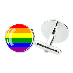 Rainbow Pride Cufflinks Men Shirt Shirt Cufflinks Gay Pride Gift