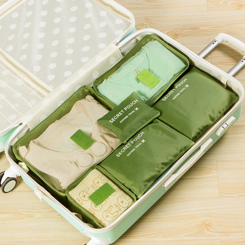 6PCS Travel Clothes Storage Bag Underwear Packing Cube Organizer