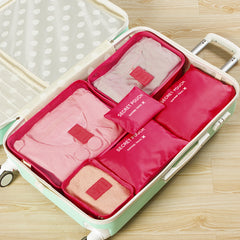 6PCS Travel Clothes Storage Bag Underwear Packing Cube Organizer
