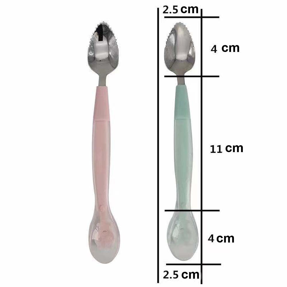 Double Headed Fruit Scraping Spoon Baby Utensils
