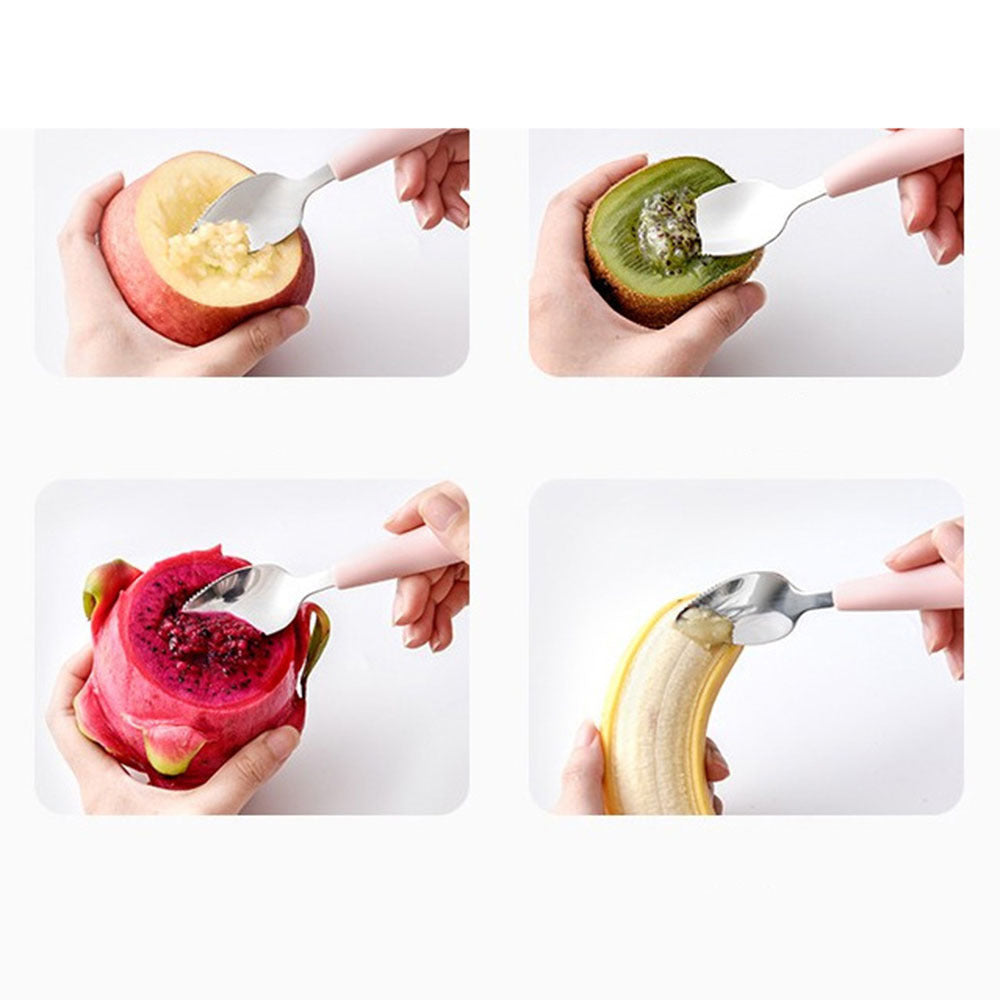 Double Headed Fruit Scraping Spoon Baby Utensils