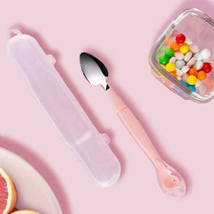 Double Headed Fruit Scraping Spoon Baby Utensils