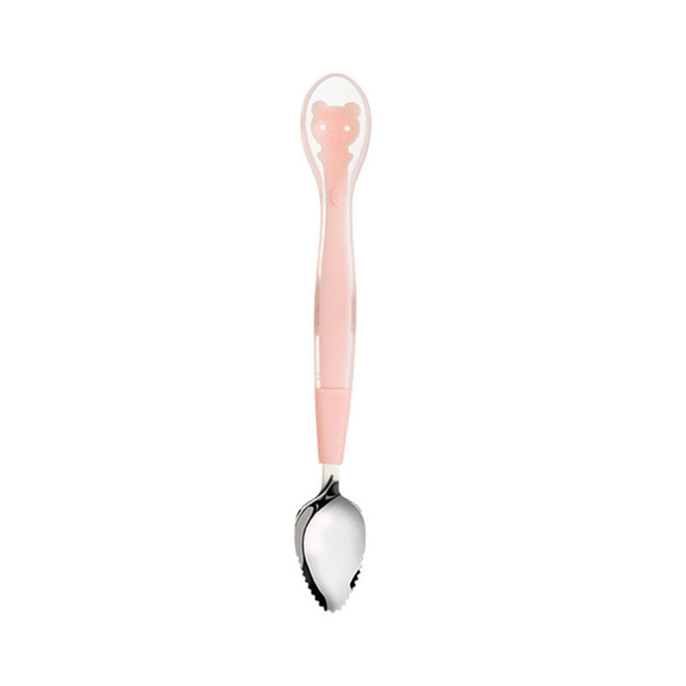 Double Headed Fruit Scraping Spoon Baby Utensils