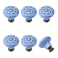 5pcs Ceramic Round Handle For Cabinet Door Drawer