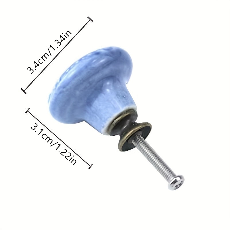 5pcs Ceramic Round Handle For Cabinet Door Drawer