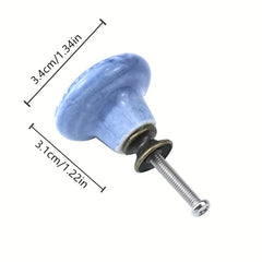 5pcs Ceramic Round Handle For Cabinet Door Drawer