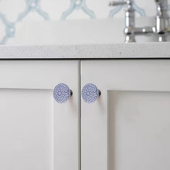 5pcs Ceramic Round Handle For Cabinet Door Drawer