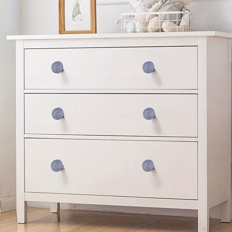 5pcs Ceramic Round Handle For Cabinet Door Drawer