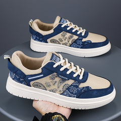Men's Casual Sneakers Block Comfy Walking Shoes