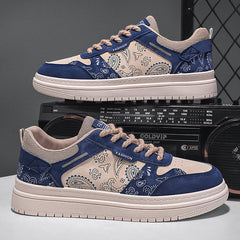 Men's Casual Sneakers Block Comfy Walking Shoes