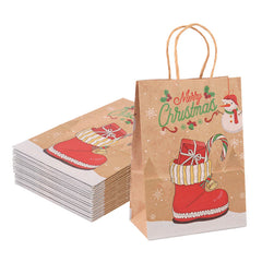 5pcs Christmas Gift Wrapping Bags Candy Biscuit Gift Paper Bags