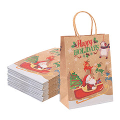 5pcs Christmas Gift Wrapping Bags Candy Biscuit Gift Paper Bags