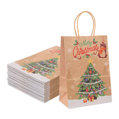 5pcs Christmas Gift Wrapping Bags Candy Biscuit Gift Paper Bags