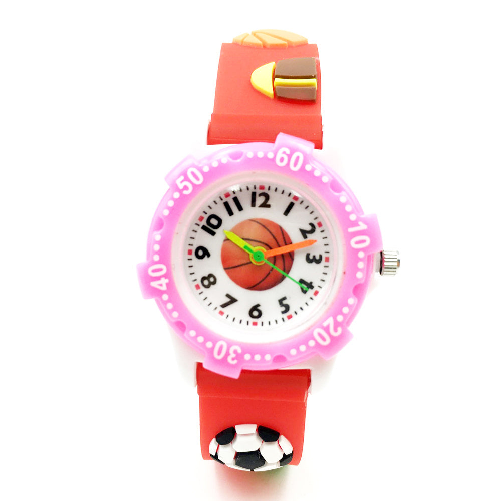 Kids' Cute 3D Cartoon Silicone Strap Quartz Watch