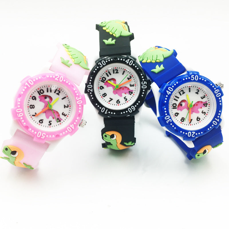 Dinosaur Mens Watches Silicone Band Waterproof Wristwatches