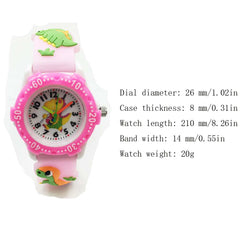 Dinosaur Mens Watches Silicone Band Waterproof Wristwatches
