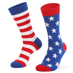 Men's American Flag Novelty Crew Socks Breathable Comfy Casual Unisex