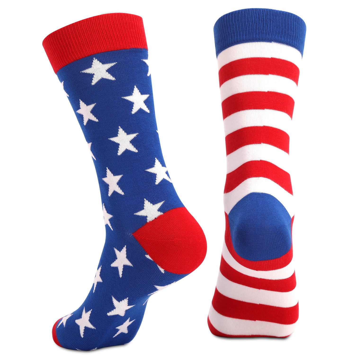 Men's American Flag Novelty Crew Socks Breathable Comfy Casual Unisex