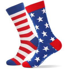 Men's American Flag Novelty Crew Socks Breathable Comfy Casual Unisex
