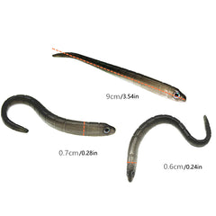 12pcs 3D Eye Soft Swimbait Worm for Carp Bass Fishing