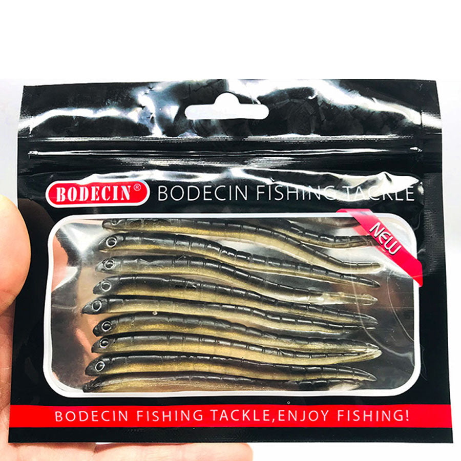 12pcs 3D Eye Soft Swimbait Worm for Carp Bass Fishing