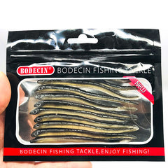 12pcs 3D Eye Soft Swimbait Worm for Carp Bass Fishing