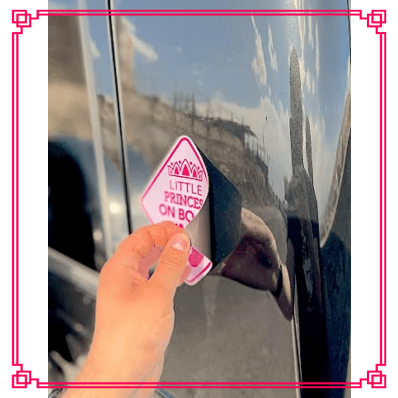 Princess On Board Car Sign Window Decal Sticker