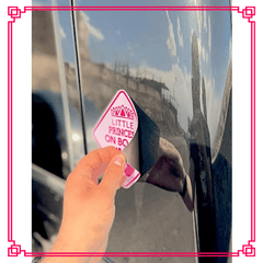 Princess On Board Car Sign Window Decal Sticker