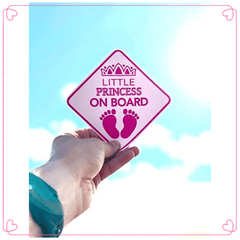 Princess On Board Car Sign Window Decal Sticker