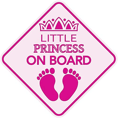 Princess On Board Car Sign Window Decal Sticker