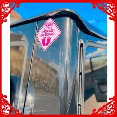 Princess On Board Car Sign Window Decal Sticker