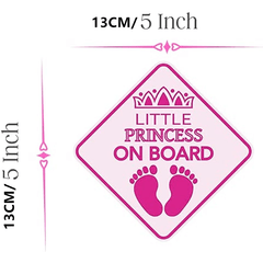 Princess On Board Car Sign Window Decal Sticker