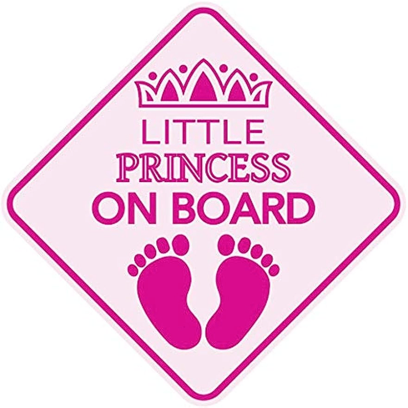 Princess On Board Car Sign Window Decal Sticker