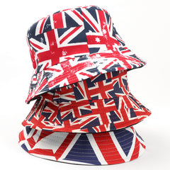 British Flag Print Double Sided Bucket Hat Men Women All Seasons Sunshade Hat